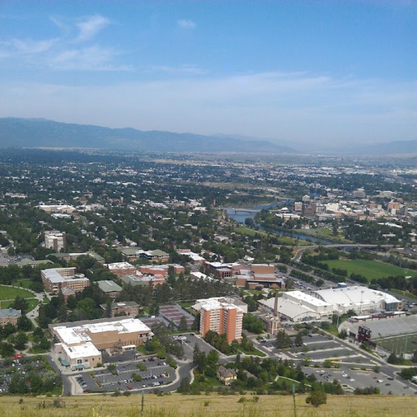 view from the M in Missoula