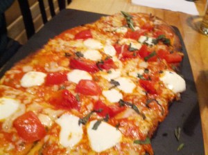 margherita pizza at high heat