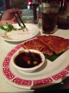 kimchee pancakes at noodle bar