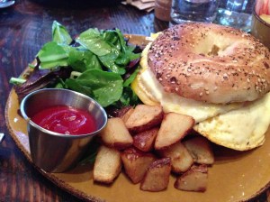 corner shop cafe breakfast bagel