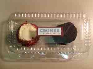 gluten free crumbs red velvet and blackout cupcakes