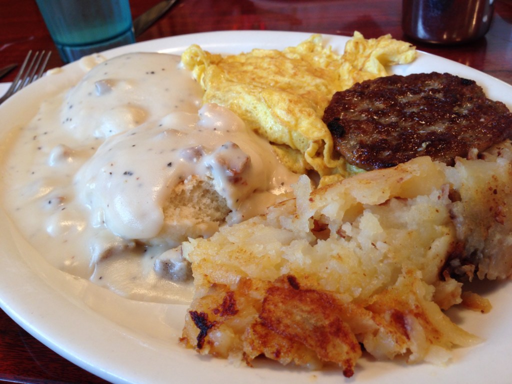 mom's kitchen biscuits and gravy