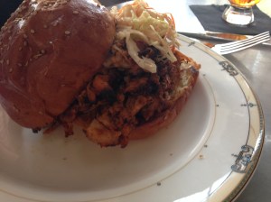 village whiskey bbp pork sammy