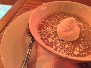 salted caramel pots de creme at Ruby's