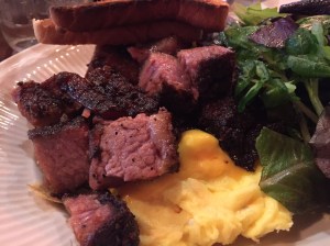 butcher bar burnt ends and scrambled eggs