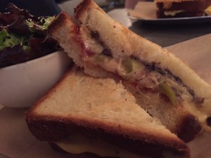 the queens kickshaw gouda grilled cheese